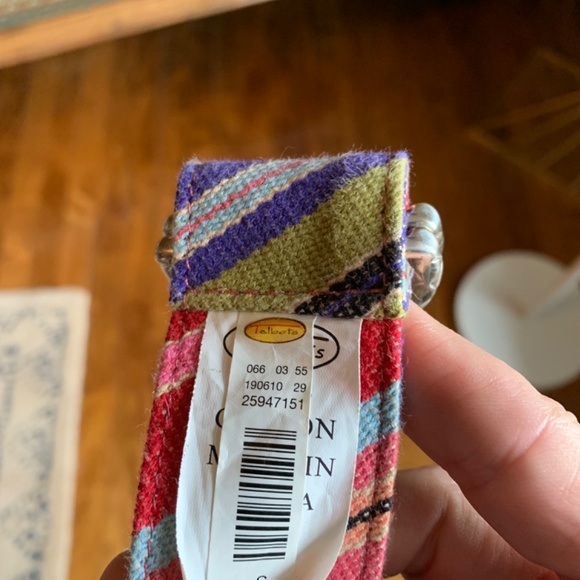 Talbots striped cloth belt. NWT . Retail 38 - Picture 3 of 3